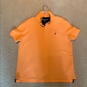 Nautica men’s polo orange size M like new!